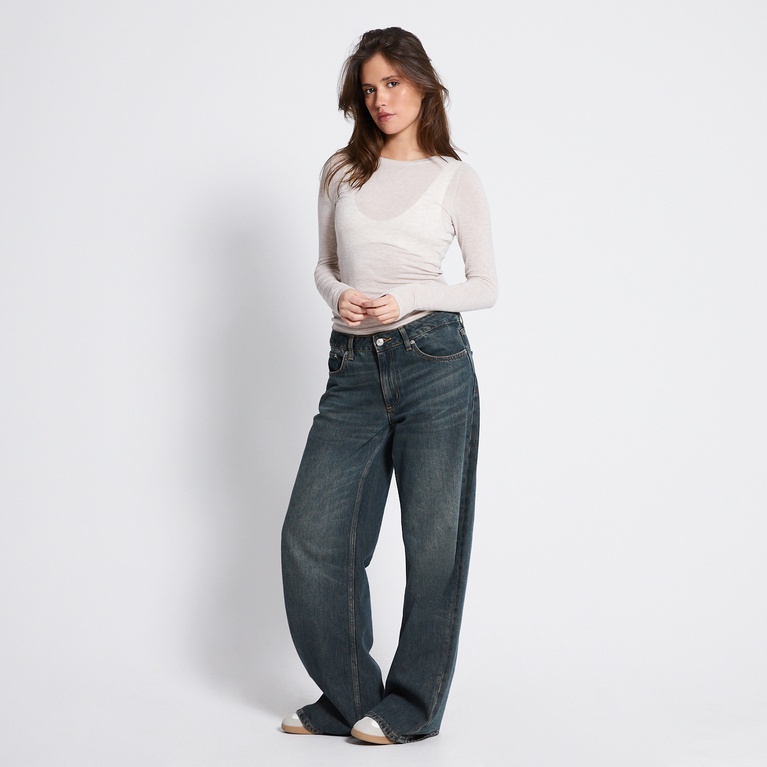 Sheer long-sleeve top "Zinna"